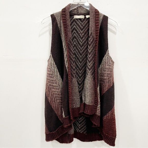 Anthropologie Sleeping On Snow Knit Sweater Vest Wool Blend Size XS / Small - Picture 1 of 8